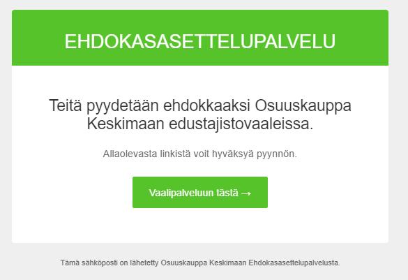 Lähetettäessä kutsu mihin tahansa edellä mainituista rooleista, tulee kutsuttavasta henkilöstä täyttää lomakkeelle henkilön jäsennumero ja sähköpostiosoite sekä puhelinnumero.