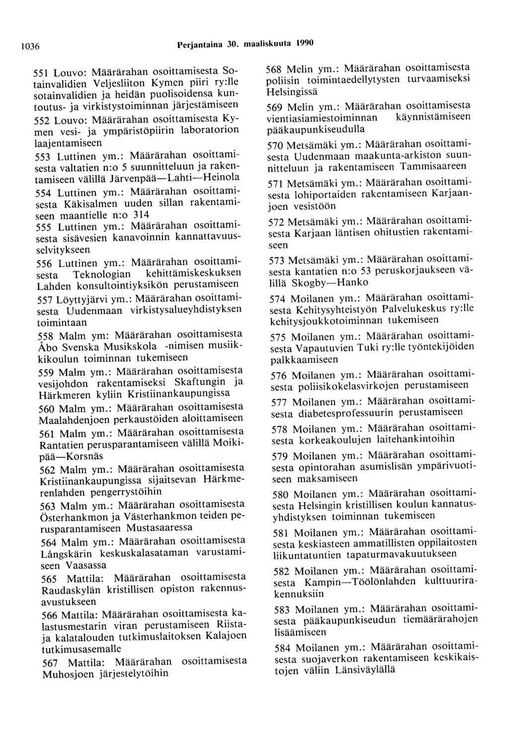 1036 Perjantaina 30.