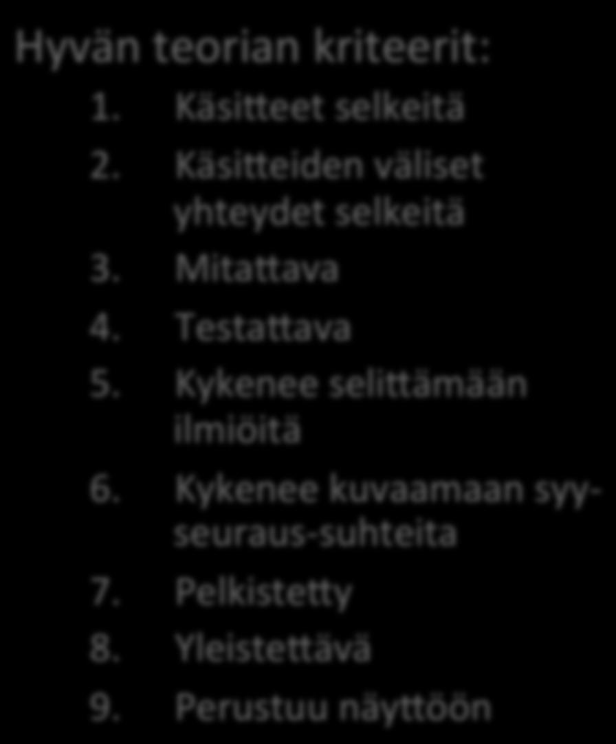 Testa>ava 5. Kykenee seli>ämään ilmiöitä 6.