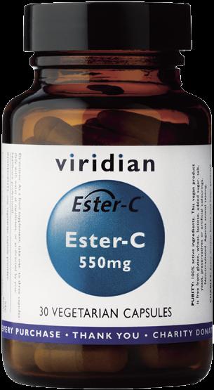 Viridian Ester-C 550 mg tai 950 mg ph-neutraali: hellävarainen vatsalle.