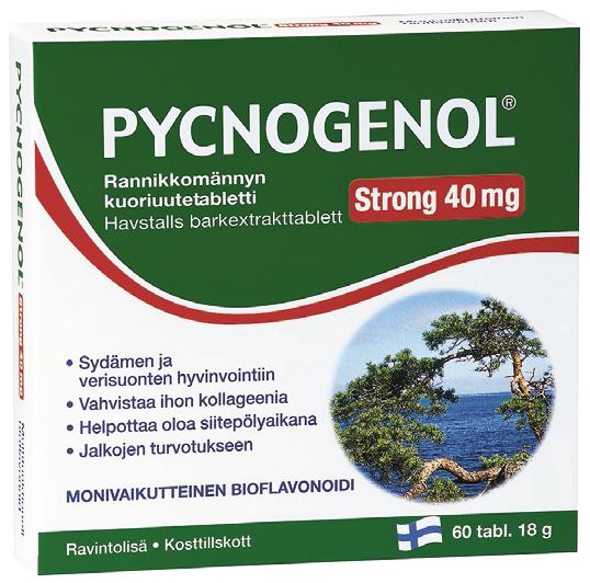 Pycnogenol Strong Monivaikutteinen rannikkomännyn kuoriuutevalmiste iholle ja