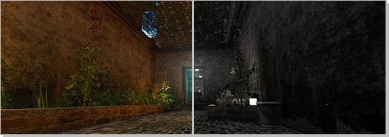 21 func_dustmotes-entiteeteillä lisätyt pölypartikkelit, env_steam-entiteetillä luotu moottorin lämpöväreily, erilaiset sähkökaapelit sekä info_overlay-entiteeteillä luodut graffitit ja muut