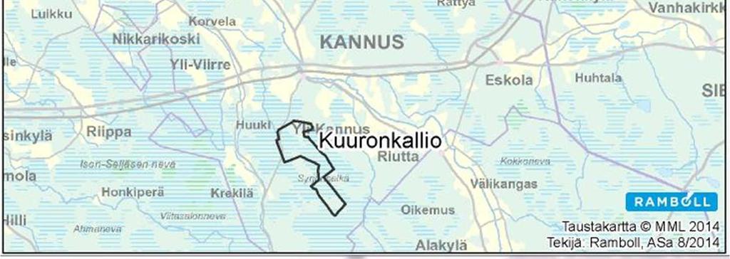 Lähialueen tiedossa olevat