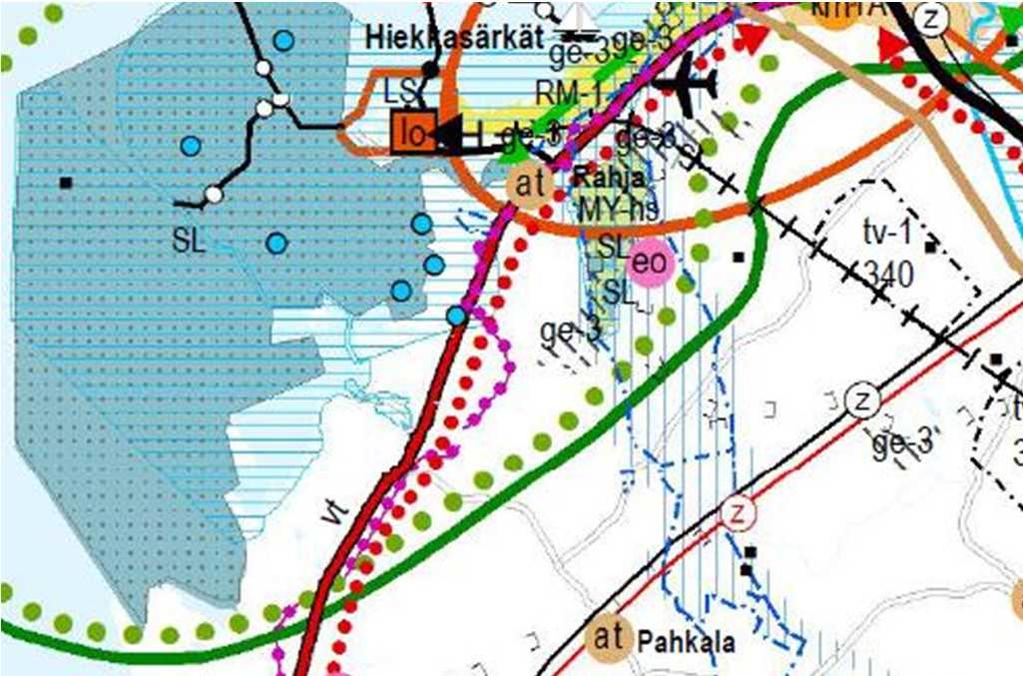 vaihemaakuntakaavassa hankealueen eteläosaan on osoitettu tuulivoimaloiden alue (tv-1, 342 Palokangas).