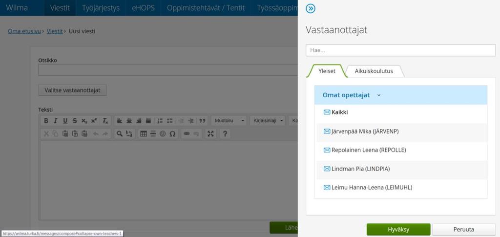 13 VIESTIT Viestit -kansiosta näet saapuneet ja lähetetyt viestit. Saapuneet kansiosta näet sinulle lähetetyt viestit, joihin voit käyttää vastaustoimintoa.