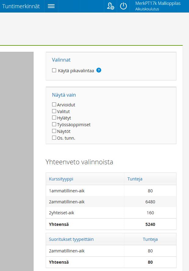9 ehops ehopsin avulla voit tarkastella opintojesi etenemistä.