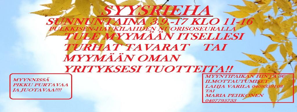 Katso lisää Luovastin Facebook sivuilta ja tämän kuntatiedotteen viimeiseltä sivulta. 2.9.-3.9.2017 Luovastin työskentelytilassa OMMELLAAN YHDESSÄ VETELISSÄ! -tapahtuma.
