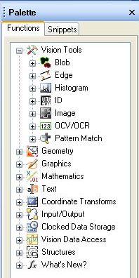 80 Työkaluvalikosta löytyvät kaikki ohjelmassa käytettävissä olevat funktiot ja algoritmit (kts. kuva 53).
