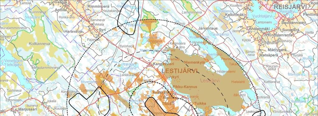 LIITE 1 26 dellä kulkevan kantatien 58 (Kinnulantie/Lestijärventie) varsi on arvokasta maisema-aluetta.