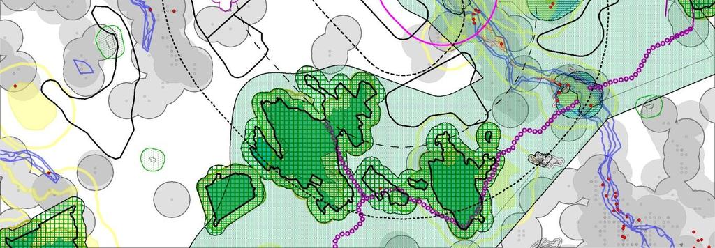 Liittymisjohto voi olla joko 400 kv:n tai 110 kv:n linja riippuen liitettävien alueiden kokonaistuotannosta. Suhde voimassa olevaan maakuntakaavaan Alueen sisällä ei ole maakuntakaavan merkintöjä.