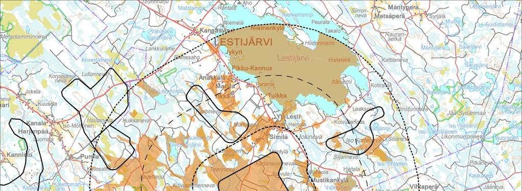 LIITE 1 30 kilometrin etäisyydellä on Keski-Suomen maakuntakaavassa Kinnulan kunnan Kangaskylän ympäristö osoitettu maakunnallisesti arvokkaaksi maisema-alueeksi.