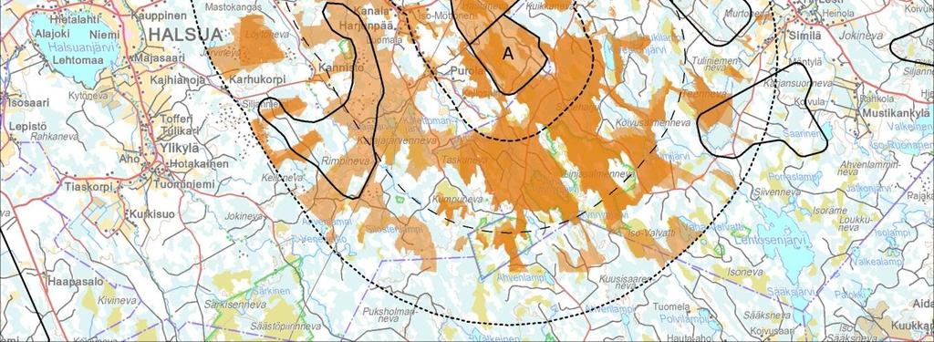 Alueeseen B rajautuvat Lullonneva ja Ahvenlamminneva sekä sisälle sijoittuva Ärmätinneva lukeutuvat maakuntakaavan LUO-kohteisiin (luonnon monimuotoisuuden kannalta erityisen tärkeä suoalue).
