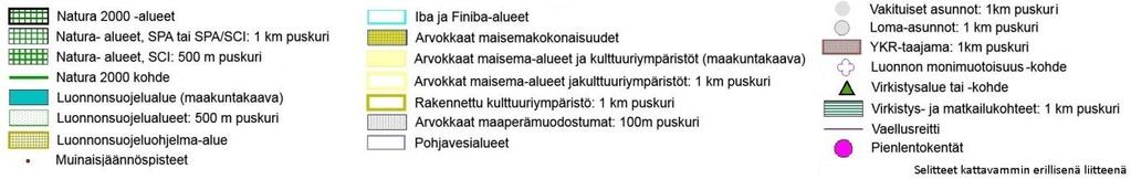 Samalla merkinnällä on toinen alue alueen luoteispuolella ja kaksi merkintää alueen eteläpuolella.