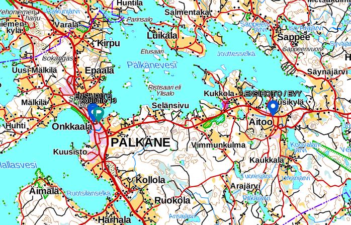 39 Kartta 9. Pälkäneen hälytystehtävät julkisiin tiloihin 2013 2015 6.3.15 Ruovesi Ruoveden asukasmäärä on, 4 579 ihmistä (https://fi.wikipedia.org/wiki/ruovesi).
