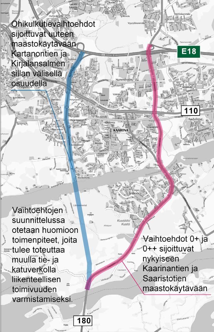 Ympäristövaikutusten arviointimenettely 33 Vaihtoehtojen suunnittelussa otetaan kantaa myös toimenpiteisiin, joita