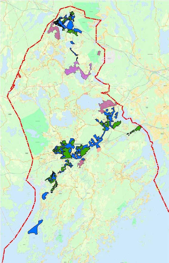 Vesihuoltolaitoksen toiminta-alueet ( * (* sisältää myös vesiosuuskunnat - Suuri osa kunnan pinta-alasta toimintaalueiden ulkopuolella POHJOINEN KIRKKONUMMI Veikkola, Lapinkylä ITÄINEN KIRKKONUMMI