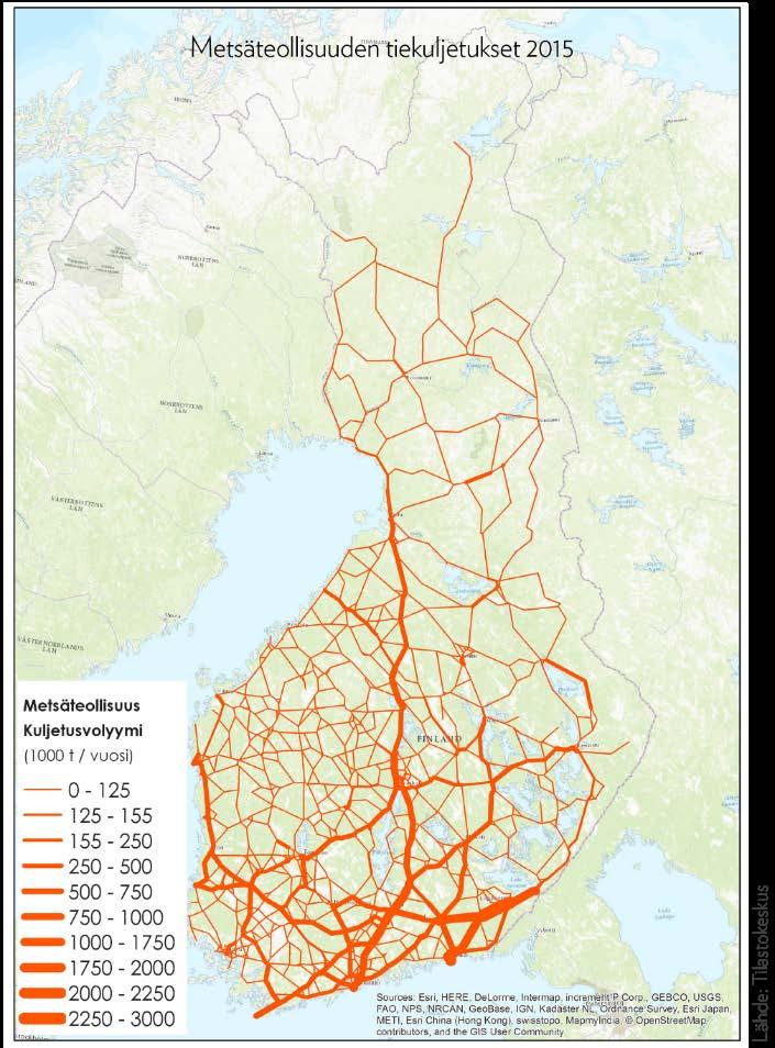 alueilla Tarvitsee Suomen koko tieverkkoa ja