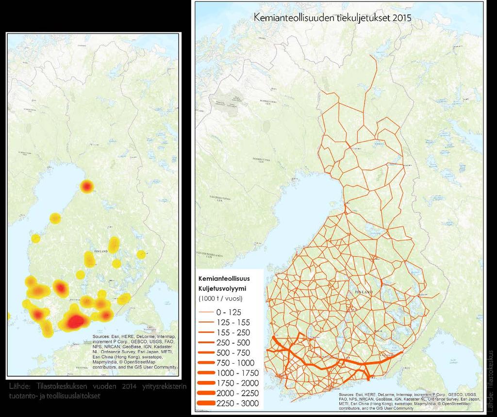 KEMIANTEOLLISUUS Isojen teollisuuslaitosten tarpeet määrittelevät pitkälti alan infratarpeet Valtaosa tiekuljetuksia, rautatiekuljetukset