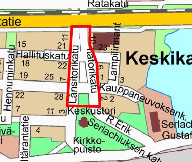 Kaavoitettava alue käsittää Vilppulan aseman ympäristöineen ja osan Keskuskadun alueesta.