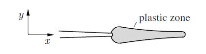 26 3.4 Elastis-plastinen murtumismekaniikka Monissa tapauksissa, esimerkiksi matalalujuuksisilla metalleilla, plastisoituva alue kasvaa särön ympäristössä huomattavan suureksi.