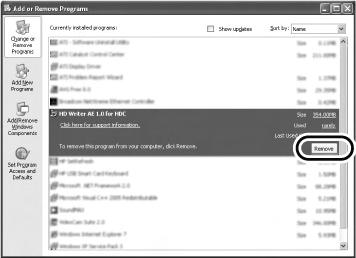 [Uninstall a program]. Ohjelma toimii vasta, kun tietokone on käynnistetty uudelleen.