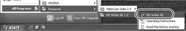 HDWriter AE 1.0 HD Writer AE 1.0 ja Windows XP/2000: Ennen kuin ryhdyt käyttämään ohjelmaa, kirjaudu tietokoneen pääkäyttäjäksi (Administrator) tai käyttäjäksi, jolla on vastaavat oikeudet.