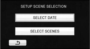 [SCENE SETUP]: Hipaise toistettavaa tiedostoa tai päivämäärää. [PLAYBACK TIME]: Valitse toistettava aika.