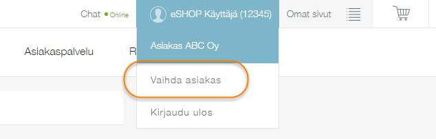 12 5.2 Tilattavat tuotteet Hae haluamasi tuote (kts. 4. Tuotteiden hakeminen) ja valitse Osta -painike siirtääksesi tuote ostoskoriin.