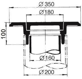 MUOVIKAIVON KANSISTOT Ø 160-200 mm 33 631 11 VW40 F18 D200 KEHYS Ø 160mm ( Ø 200mm putkelle) D 400 EN124 33 631 13 AE79 C18 D200