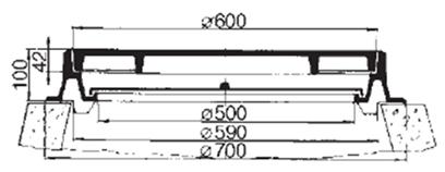 KAUKOLÄMPÖKANSISTOT Ø 600 mm 33 291 56 CJ22 C60 DA1KL PÄÄLLYSKANSI, KAUKOLÄMPÖ Ø 600 mm D 400 EN124 33 251 20