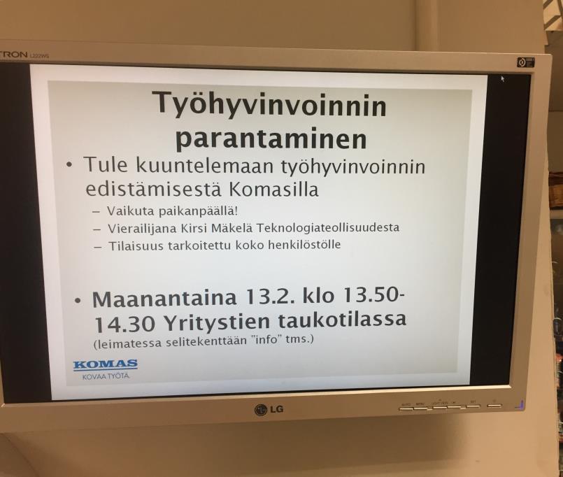 Mitä tapahtuu työpaikalla?