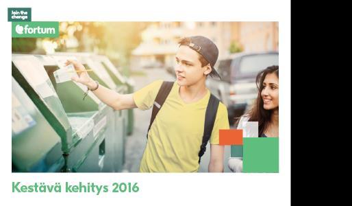Kestävän kehityksen raportti 2016