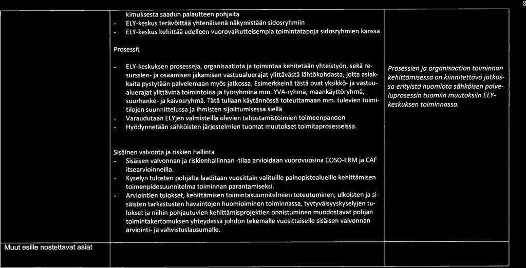 Prosessien ja organisaation toiminnan on kiinnitettävä jatkos vastuusa erityistä huomiota sähköisen palve Iuprosessin tuomiin muutoksiin toiminnassa.