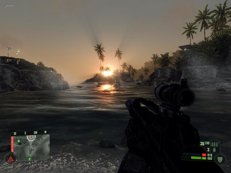 9 Kuva 8. Crysisin (Crytek, 2007) vaikuttava grafiikka [11]. Tasapainoilu grafiikan tason ja suorituskyvyn välillä on tärkeä osa pelikehitystä, ja siinä auttaa hyvä optimointi.