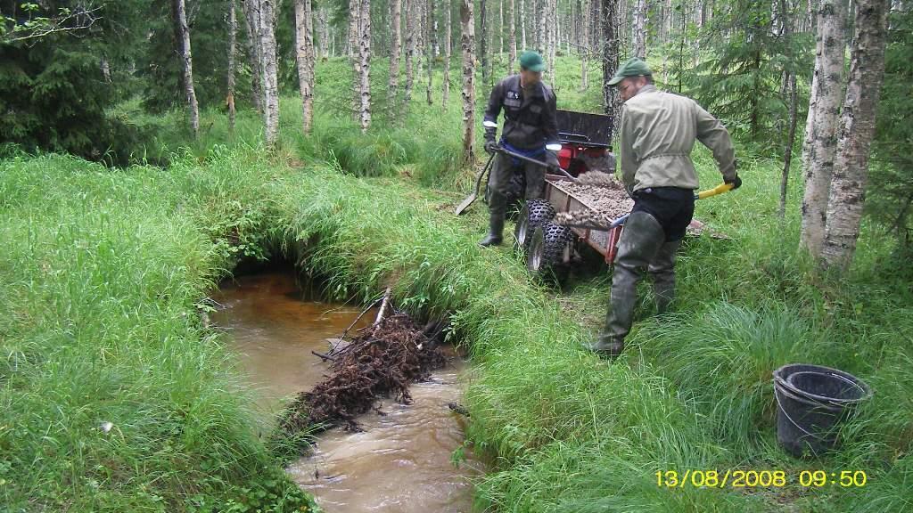 Iijoen vesistön kunnostukset puroilla ja niiden valuma-alueilla 1999-2014 Valuma-aluetyöt