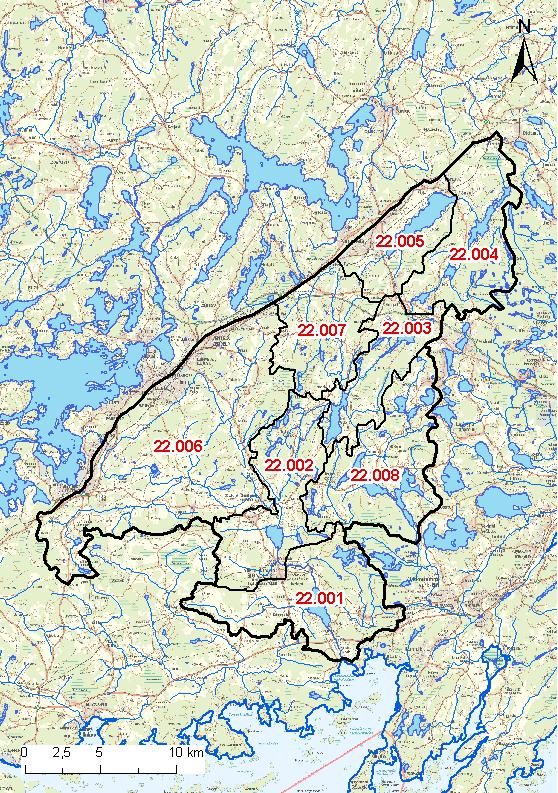 2 2 Vesistöalueen kuvaus 2.1 Hydrologia Siuntionjoen vesistöalue sijaitsee läntisellä Uudellamaalla Lohjan kaupungin sekä Siuntion, Inkoon, Kirkkonummen ja Vihdin kuntien alueella.