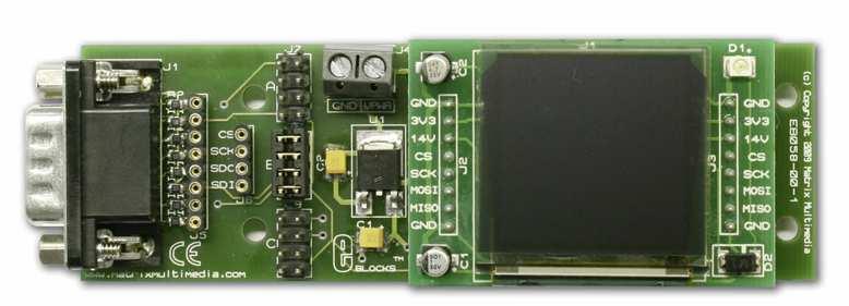 LCD -laajennuskortti (2) Graafinen LCD -laajennuskortti Työssä käytetään graafista LCD -laajennuskorttia koordinaattorissa (kuva 4).