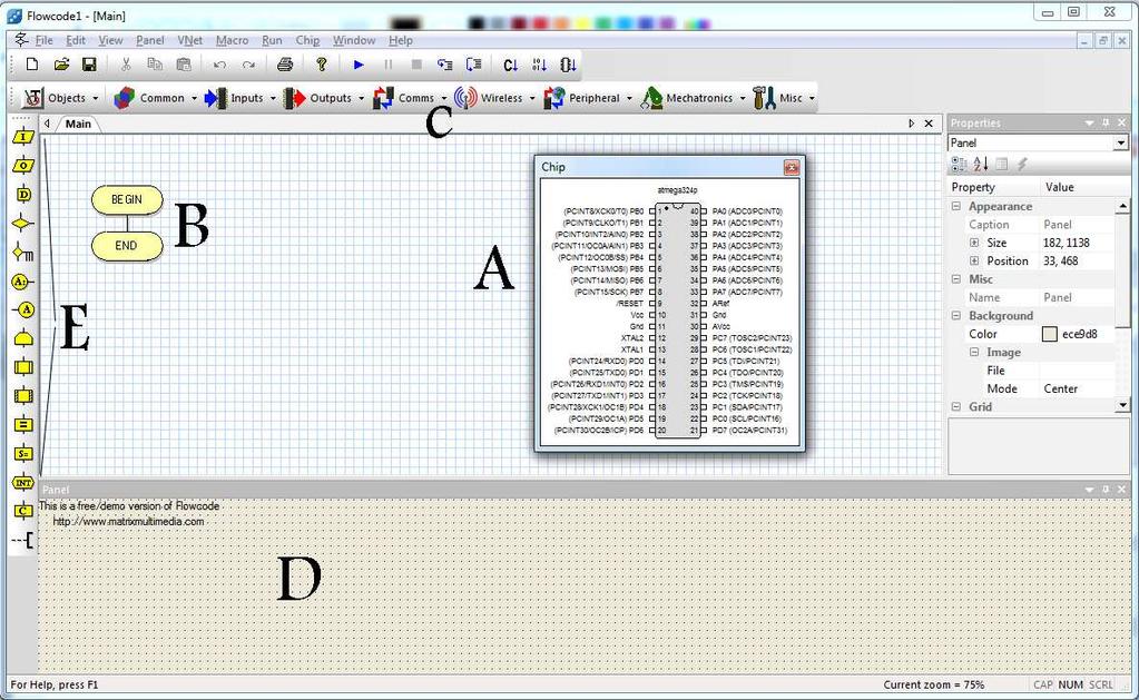 2.2 Flowcode Flowcode on Matrixin kehittämä korkean tason ohjelmointiympäristö. Flowcodessa ohjelmointi on vuokaavio-ohjelmointia.