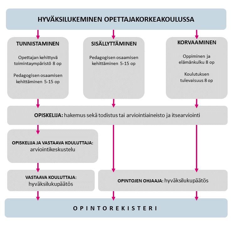 HYVÄKSILUKEMINEN Sinulla on mahdollisuus hyväksilukea opintoihisi sellaista osaamista, jota olet hankkinut muissa opinnoissa, työelämässä tai muissa yhteyksissä.