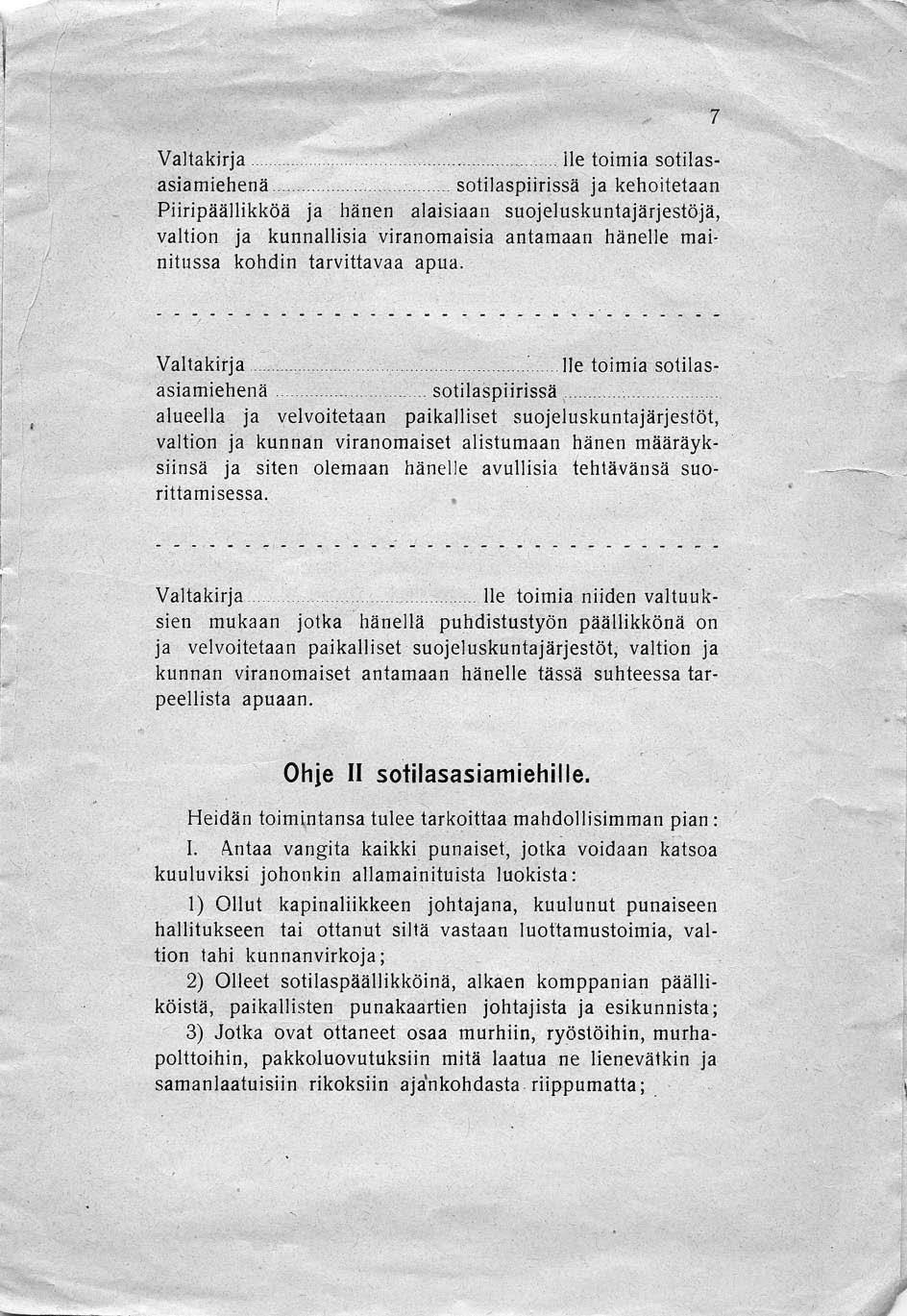 I 7 J. / f Valtakirja _....._... '... Ile toimia sotilasasiamiehenä.