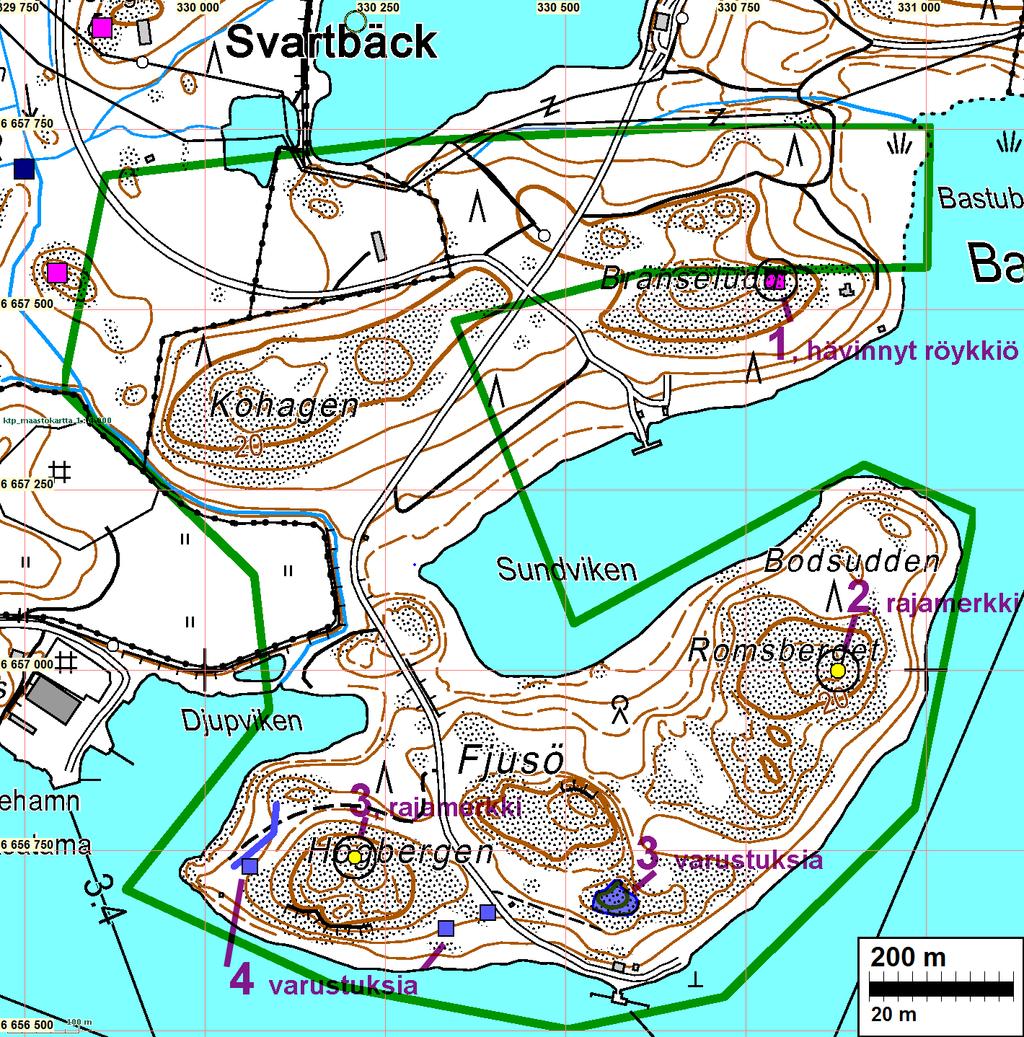 Bränsleuddin hautaröykkiö. Se on havaittu v. 2002 inventoinnissa.