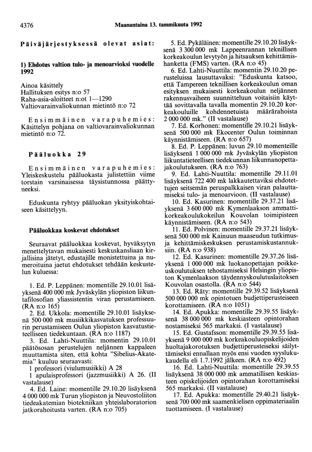4376 Maanantaina 13.