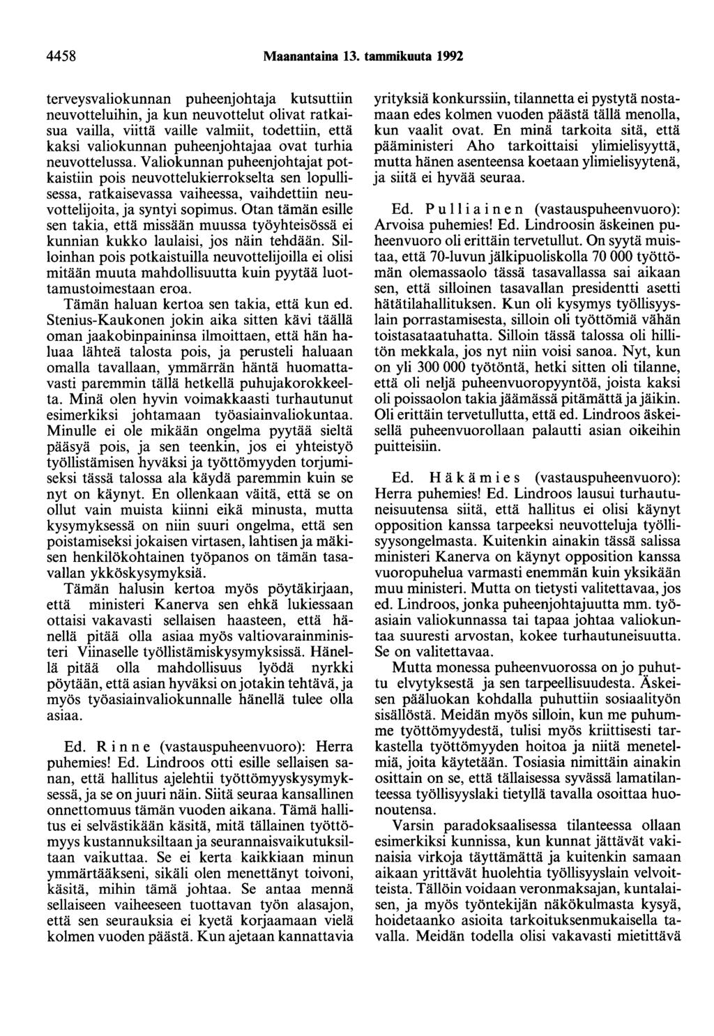 4458 Maanantaina 13.