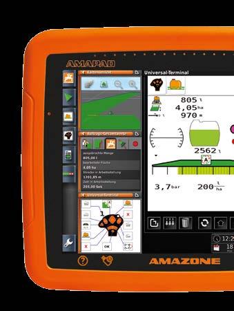 ISOBUS-ohjausyksiköillä: AMAZONE AMATRON 3 5,6 "