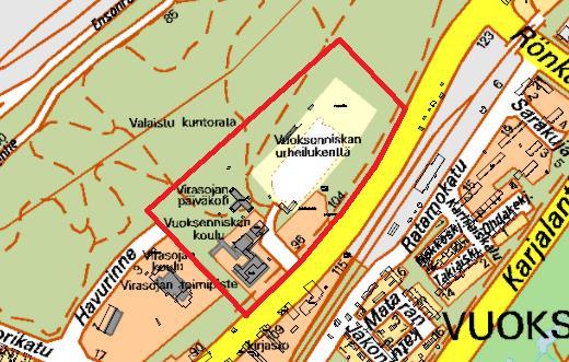 1. Aineisto ja menetelmät 1.1. Selvitysalueen yleiskuvaus Selvitysalue sijaitsee Salpausselän harjualueella Imatran Vuoksenniskan kaupunginosassa.
