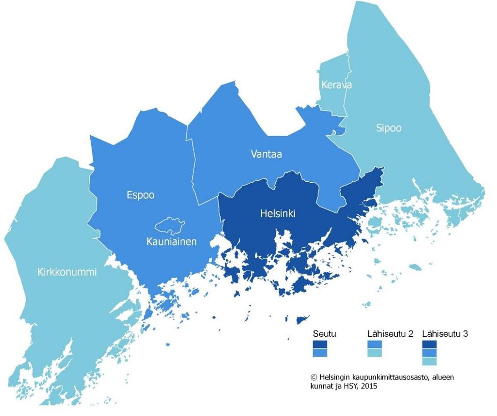 23 3.4 Lipputyyppijakauma lipun kelpoisuusalueittain ja asuinkunnittain HSL-alueen sisäisillä matkoilla HSL-alueella tehdyistä lähijunamatkoista 45 % tehtiin HSL:n seutulipulla ja 30 % Helsingin