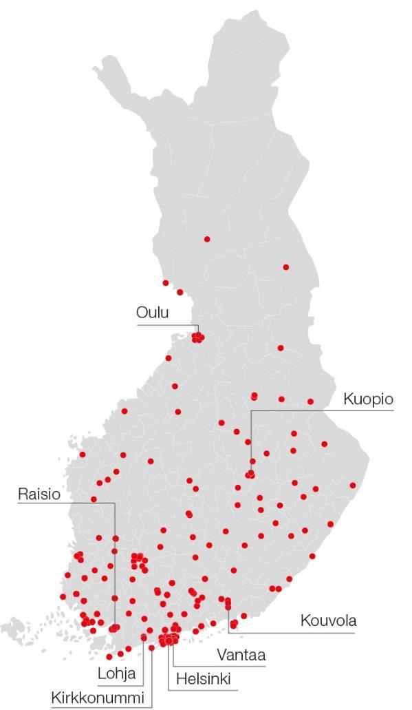 Vuonna 2016 avasimme 7 uutta ja uudelleensijoitettua