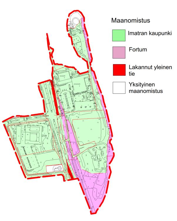 Rakennettu ympäristö Suunnittelualueen maanomistus (8.5.2017). Suunnittelualueella on yleiskaavatasolla kaksi merkintää suojeltavista rakennuksista (sr).