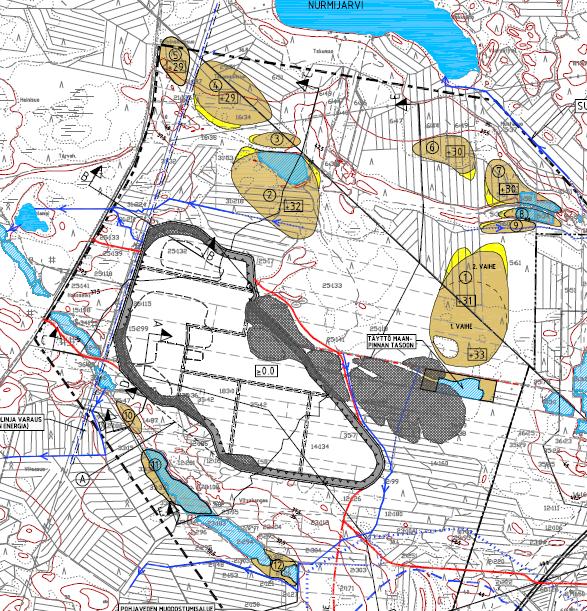 Tärkeimmät ottoalueet Vasikkasuon yleissuunnitelma-alue maa- ja kalliokiviainesten ottamisen yleissuunnitelma vuodelta 2002 suunnittelualue 12,8 km 2 louhosalue 130 ha, 33 milj.