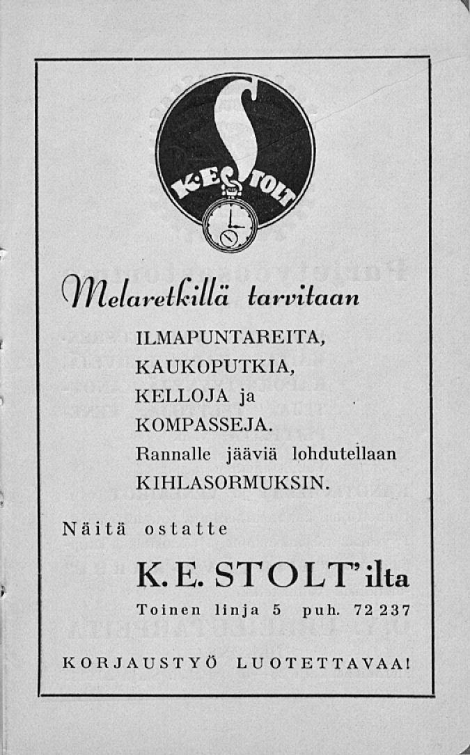 lelarelkiua larvilaan ILMAPUNTAREITA, KAUKOPUTKIA, KELLOJA ja KOMPASSEJA.